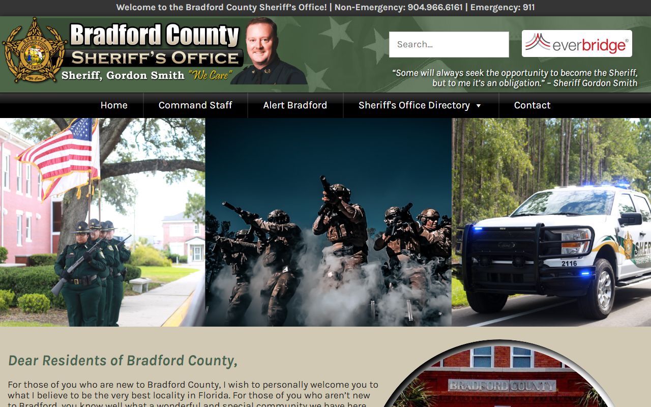 Bradford County SmartWeb jail inmate search interface